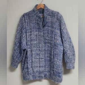 Avoca Co Wicklow Ireland Coat Pure New Wool Blue Size XXL